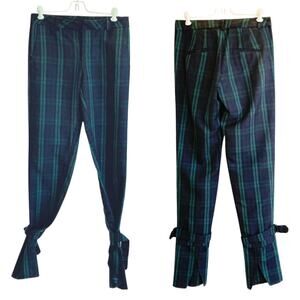 Y2k Tartan Trousers Like New, Belt Ankle, Size Medium